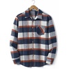 image:imageCOOFANDY Mens Flannel Shirts Long Sleeve Plaid Button Down Shirt JacketsNavy Orange Plaid