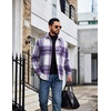 image:imageCOOFANDY Mens Flannel Shirts Long Sleeve Plaid Button Down Shirt JacketsPurple Plaid