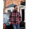 image:imageCOOFANDY Mens Flannel Shirts Long Sleeve Plaid Button Down Shirt JacketsWine Red Plaid