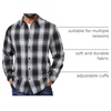 image:imageCOOFANDY Mens Flannel Shirts Long Sleeve Plaid Button Down Shirts CasualBlackWhite