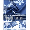 image:imageCOOFANDY Mens Hawaiian Shirt Short Sleeve Button Down Floral Aloha Shirts Tropical Vacation Beach ShirtsA  Blue  Light Blue Floral