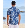 image:imageCOOFANDY Mens Hawaiian Shirt Short Sleeve Button Down Floral Aloha Shirts Tropical Vacation Beach ShirtsA  Blue  Light Blue Floral