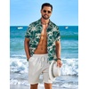 image:imageCOOFANDY Mens Hawaiian Shirt Short Sleeve Button Down Floral Aloha Shirts Tropical Vacation Beach ShirtsE  Green Palm Tree
