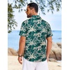 image:imageCOOFANDY Mens Hawaiian Shirt Short Sleeve Button Down Floral Aloha Shirts Tropical Vacation Beach ShirtsE  Green Palm Tree