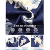 image:imageCOOFANDY Mens Hawaiian Shirt Short Sleeve Button Down Floral Aloha Shirts Tropical Vacation Beach ShirtsF  Deep Blue  Yellow White Floral