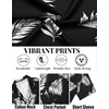 image:imageCOOFANDY Mens Hawaiian Shirt Short Sleeve Tropical Button Up Vacation Beach ShirtBlack  Palm Leaf