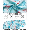 image:imageCOOFANDY Mens Hawaiian Shirt Short Sleeve Tropical Button Up Vacation Beach ShirtCyan Blue  Flamingos