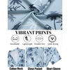 image:imageCOOFANDY Mens Hawaiian Shirt Short Sleeve Tropical Button Up Vacation Beach ShirtGrey  Tree