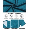 image:imageCOOFANDY Mens Hawaiian Shirt Short Sleeve Tropical Button Up Vacation Beach ShirtLake Blue  Leaf