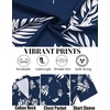 image:imageCOOFANDY Mens Hawaiian Shirt Short Sleeve Tropical Button Up Vacation Beach ShirtNavy  Palm Leaf