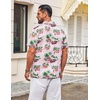 image:imageCOOFANDY Mens Hawaiian Shirt Short Sleeve Tropical Button Up Vacation Beach ShirtPink  Car