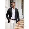 image:imageCOOFANDY Mens Herringbone Blazer Slim Fit Cotton Sport Coats Two Buttons Casual Suit JacketBlack
