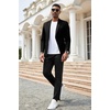image:imageCOOFANDY Mens Herringbone Blazer Slim Fit Cotton Sport Coats Two Buttons Casual Suit JacketBlack