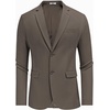 image:imageCOOFANDY Mens Herringbone Blazer Slim Fit Cotton Sport Coats Two Buttons Casual Suit JacketDark Gray
