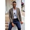 image:imageCOOFANDY Mens Herringbone Blazer Slim Fit Cotton Sport Coats Two Buttons Casual Suit JacketDark Gray