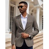 image:imageCOOFANDY Mens Herringbone Blazer Slim Fit Cotton Sport Coats Two Buttons Casual Suit JacketDark Gray