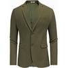 image:imageCOOFANDY Mens Herringbone Blazer Slim Fit Cotton Sport Coats Two Buttons Casual Suit JacketDark Green