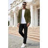 image:imageCOOFANDY Mens Herringbone Blazer Slim Fit Cotton Sport Coats Two Buttons Casual Suit JacketDark Green