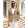image:imageCOOFANDY Mens Herringbone Blazer Slim Fit Cotton Sport Coats Two Buttons Casual Suit JacketKhaki