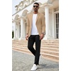 image:imageCOOFANDY Mens Herringbone Blazer Slim Fit Cotton Sport Coats Two Buttons Casual Suit JacketKhaki