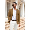 image:imageCOOFANDY Mens Herringbone Blazer Slim Fit Cotton Sport Coats Two Buttons Casual Suit JacketLight Brown
