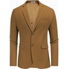image:imageCOOFANDY Mens Herringbone Blazer Slim Fit Cotton Sport Coats Two Buttons Casual Suit JacketLight Brown