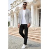 image:imageCOOFANDY Mens Herringbone Blazer Slim Fit Cotton Sport Coats Two Buttons Casual Suit JacketLight Gray