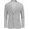 image:imageCOOFANDY Mens Herringbone Blazer Slim Fit Cotton Sport Coats Two Buttons Casual Suit JacketLight Gray