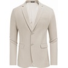 image:imageCOOFANDY Mens Herringbone Blazer Slim Fit Cotton Sport Coats Two Buttons Casual Suit JacketLight Khaki