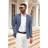 image:imageCOOFANDY Mens Herringbone Blazer Slim Fit Cotton Sport Coats Two Buttons Casual Suit JacketNavy