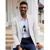 image:imageCOOFANDY Mens Herringbone Blazer Slim Fit Cotton Sport Coats Two Buttons Casual Suit JacketWhite
