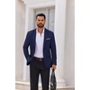 image:imageCOOFANDY Mens Lightweight Blazer One Button Sport Coat Business Suit JacketNavy Blue