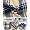 image:imageCOOFANDY Mens Lightweight Flannel Shirt Long Sleeve Plaid Shirt with PocketKhaki Blue