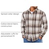 image:imageCOOFANDY Mens Lightweight Flannel Shirt Long Sleeve Plaid Shirt with PocketLight Khaki