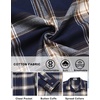 image:imageCOOFANDY Mens Lightweight Flannel Shirt Long Sleeve Plaid Shirt with PocketNavy Blue  Khaki