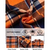 image:imageCOOFANDY Mens Lightweight Flannel Shirt Long Sleeve Plaid Shirt with PocketOrange