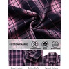 image:imageCOOFANDY Mens Lightweight Flannel Shirt Long Sleeve Plaid Shirt with PocketPink