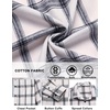 image:imageCOOFANDY Mens Lightweight Flannel Shirt Long Sleeve Plaid Shirt with PocketWhite