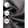 image:imageCOOFANDY Mens Linen Shirt Casual Short Sleeve Button Down Shirts Summer Beach Vacation TopsDark Gray