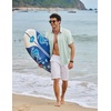 image:imageCOOFANDY Mens Linen Shirt Casual Short Sleeve Button Down Shirts Summer Beach Vacation TopsLight Green