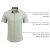 image:imageCOOFANDY Mens Linen Shirt Casual Short Sleeve Button Down Shirts Summer Beach Vacation TopsLight Green