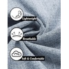 image:imageCOOFANDY Mens Linen Shirt Casual Short Sleeve Button Down Shirts Summer Beach Vacation TopsNavy