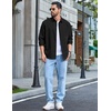 image:imageCOOFANDY Mens Long Sleeve Denim Shirts Jacket Casual Button Down Jean ShirtBlack