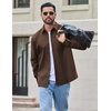 image:imageCOOFANDY Mens Long Sleeve Denim Shirts Jacket Casual Button Down Jean ShirtBrown