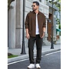 image:imageCOOFANDY Mens Long Sleeve Denim Shirts Jacket Casual Button Down Jean ShirtBrown