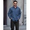 image:imageCOOFANDY Mens Long Sleeve Denim Shirts Jacket Casual Button Down Jean ShirtCaptains Blue