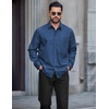 image:imageCOOFANDY Mens Long Sleeve Denim Shirts Jacket Casual Button Down Jean ShirtDark Blue