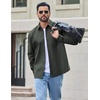 image:imageCOOFANDY Mens Long Sleeve Denim Shirts Jacket Casual Button Down Jean ShirtDark Green