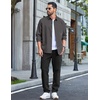 image:imageCOOFANDY Mens Long Sleeve Denim Shirts Jacket Casual Button Down Jean ShirtDark Grey