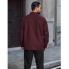 image:imageCOOFANDY Mens Long Sleeve Denim Shirts Jacket Casual Button Down Jean ShirtDark Red
